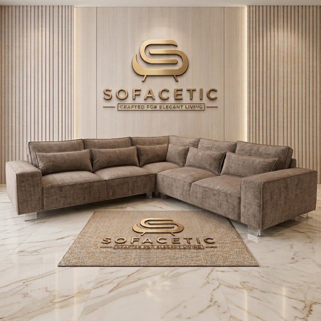 Salon Chenille Fabric  Sofa