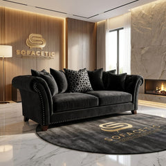 Harrison Juxon Plush velvet Sofa Set