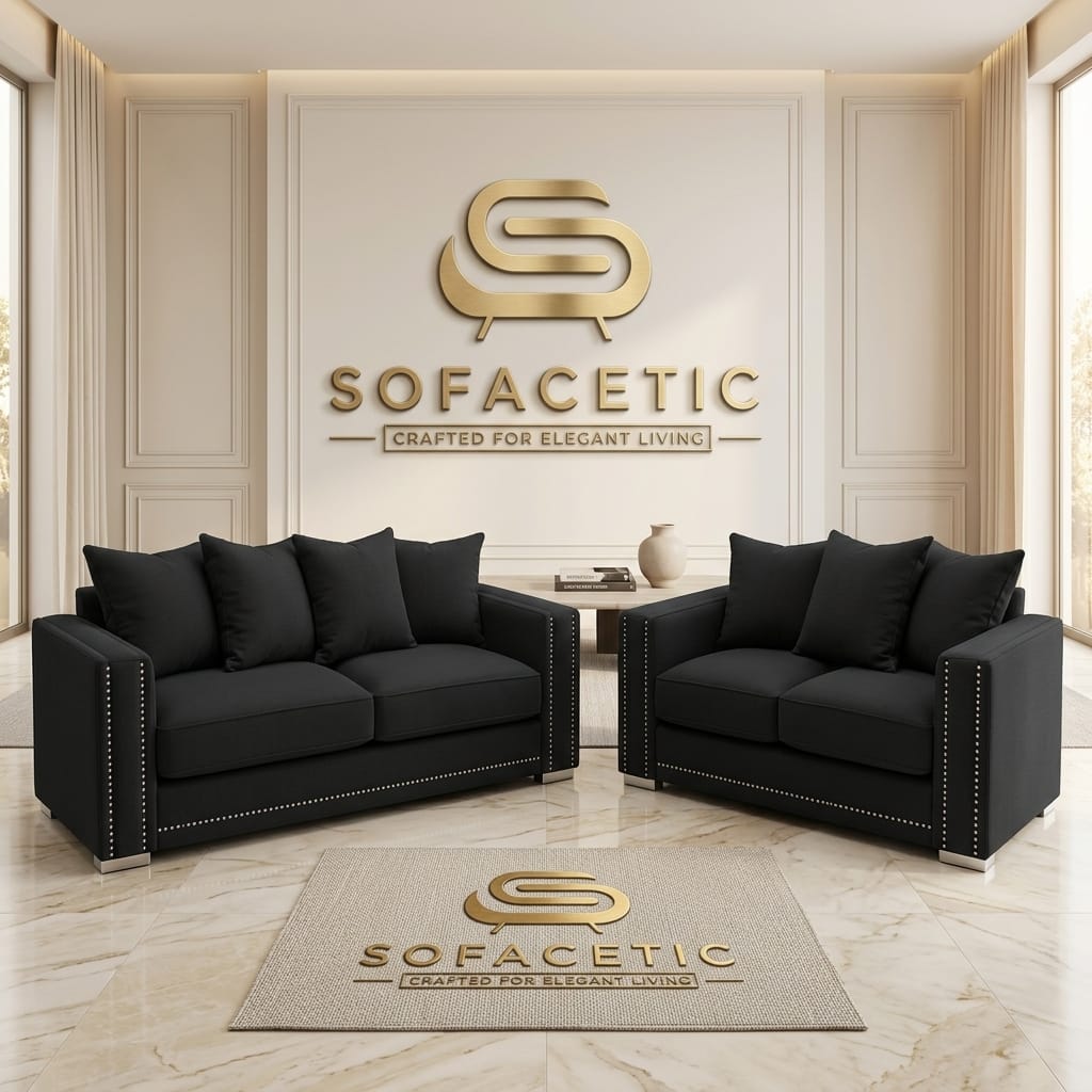 Ruby Alaska Chenile Sofa Set