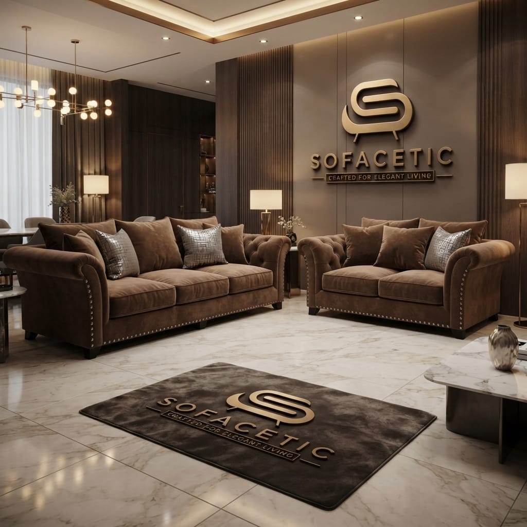 Harrison Juxon Plush velvet Sofa Set