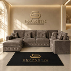 Ruby Alaska Plush velvet Sofa Set