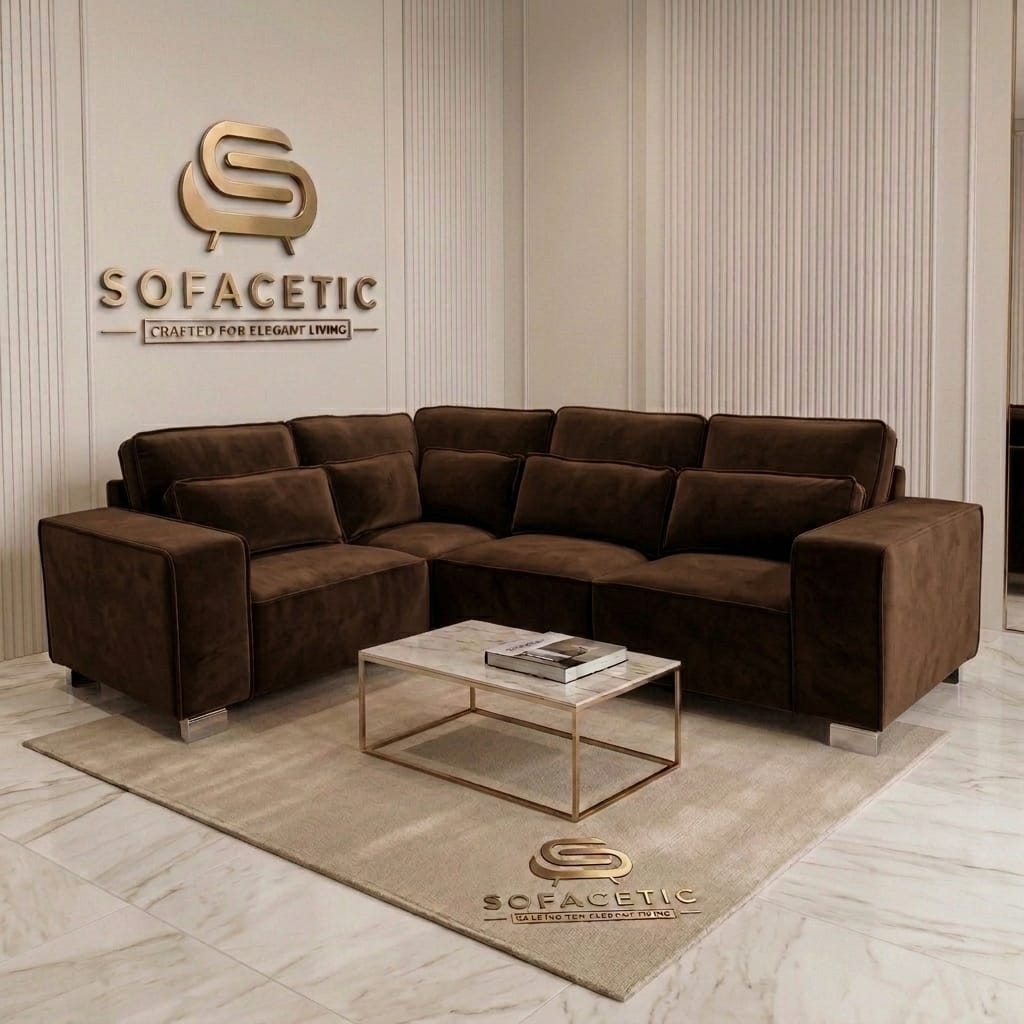 Salon Plush Velvet Sofa