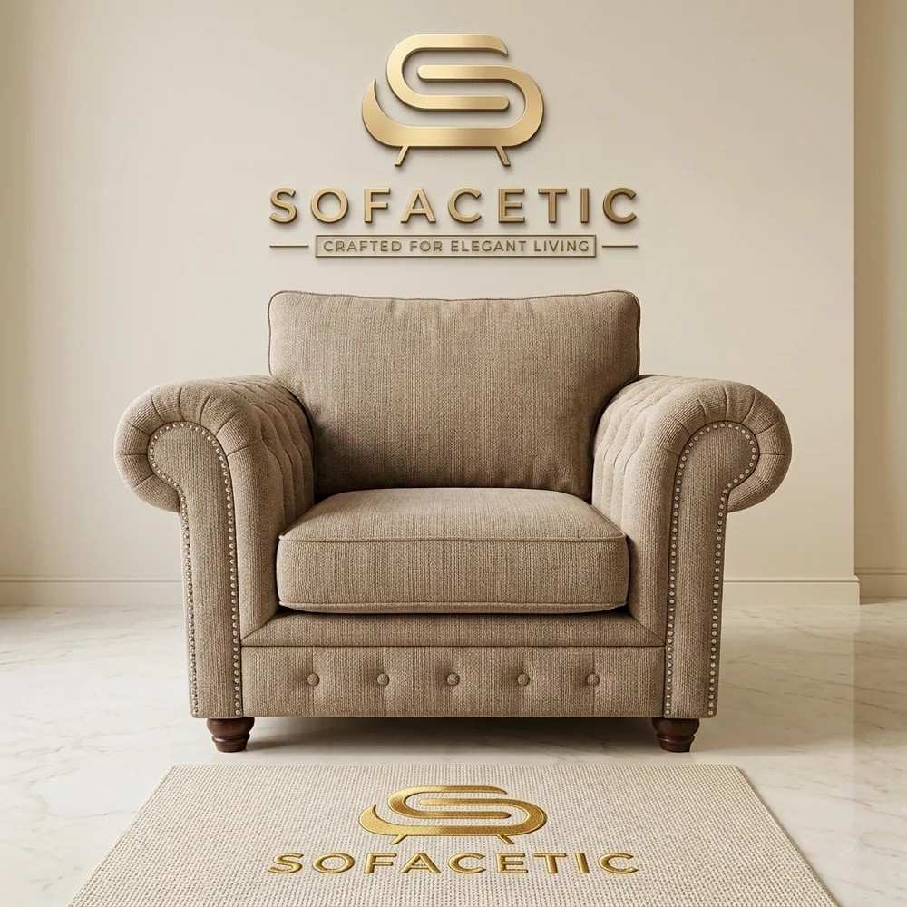 Monzi Chenille Contemporary Sofa Set