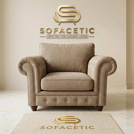 Monzi Chenille Contemporary Sofa Set