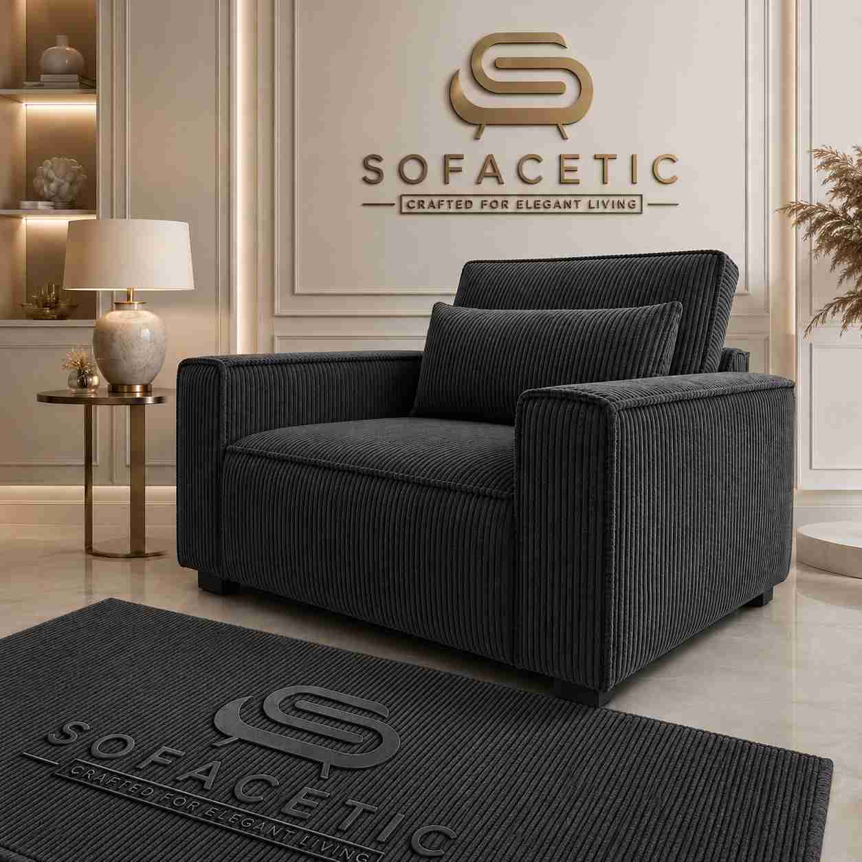 Sleefy Jumbo Cord Comfort Sofa Set