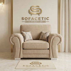 Brixa Chenile Fabric Modern Sofa Set