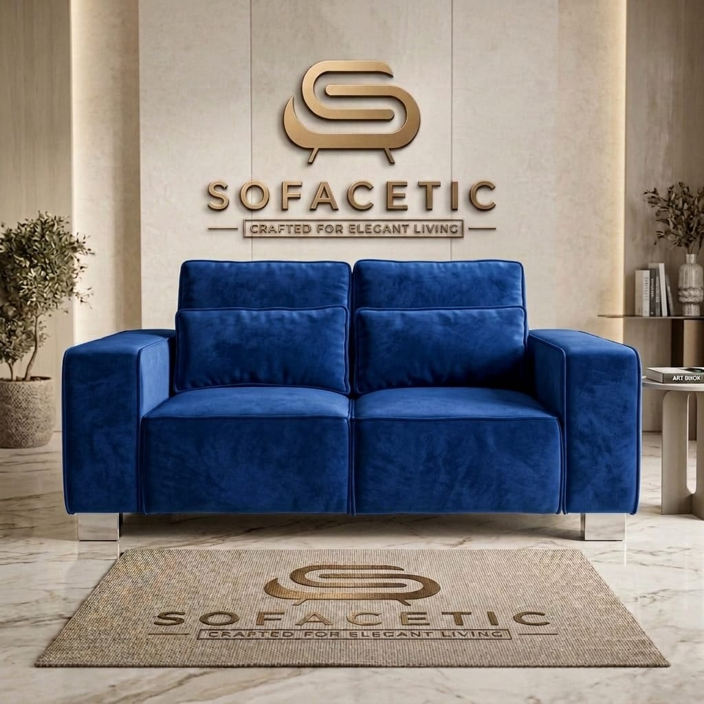Salon Plush Velvet Sofa