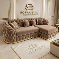 Madrid Plush Velevt Chesterfield Sofa Set