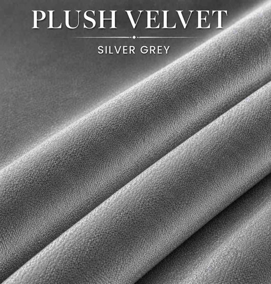 Plush Velvet Silver Grey Color Fabric