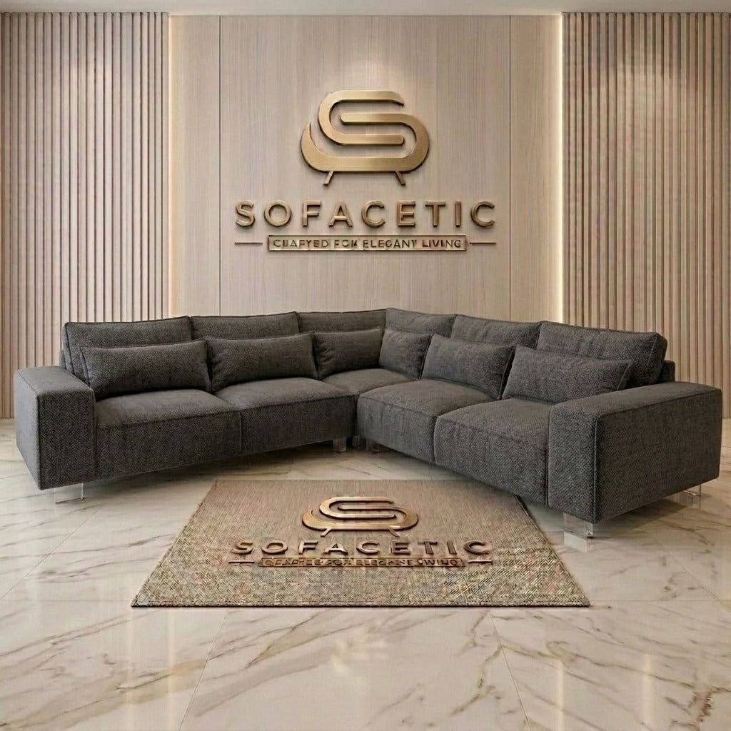 Salon Chenille Fabric  Sofa