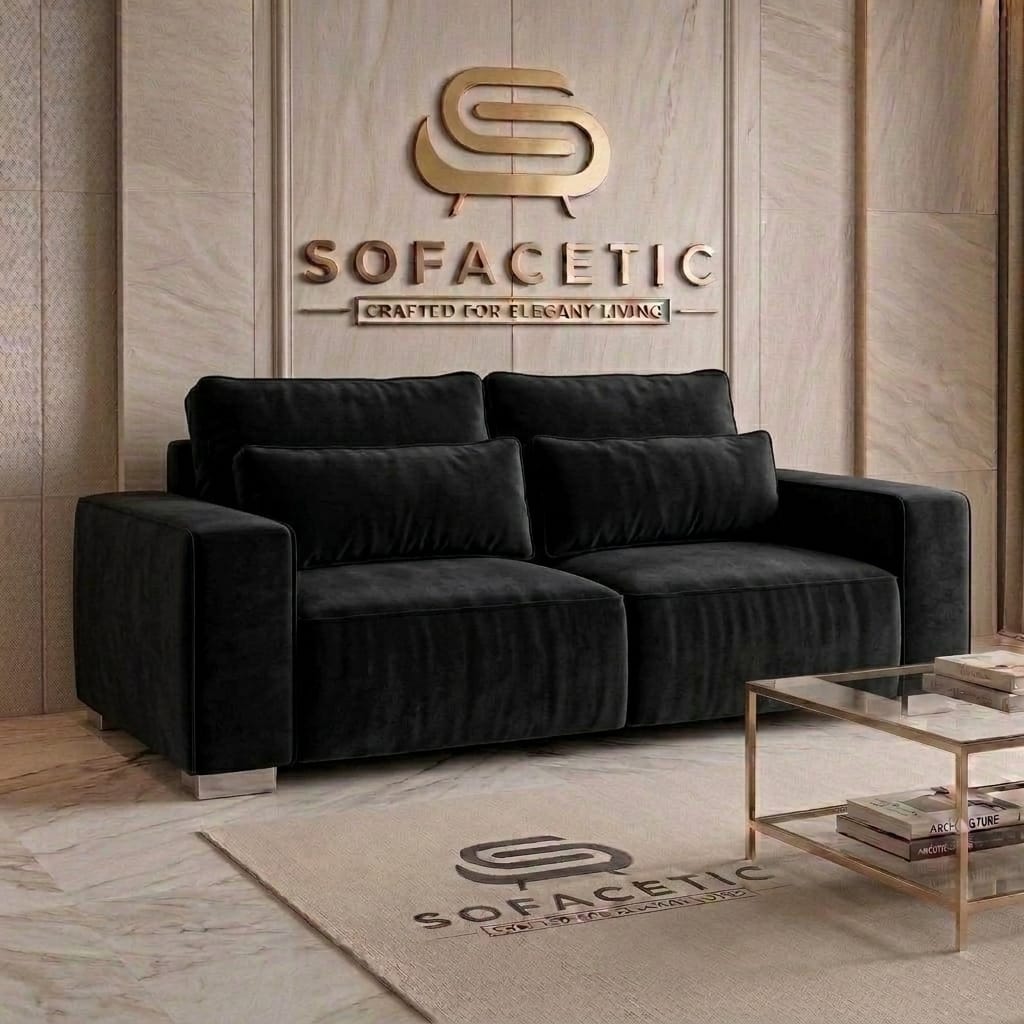 Salon Plush Velvet Sofa