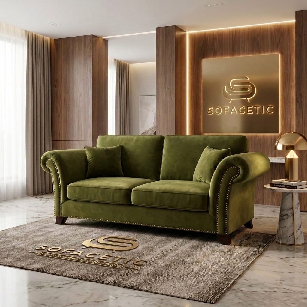 Harrison Juxon Plush velvet Sofa Set