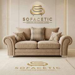 Brixa Chenile Fabric Modern Sofa Set