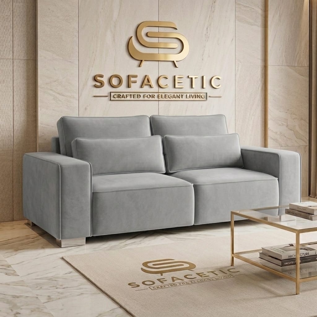 Salon Plush Velvet Sofa