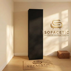 Single Door Black Color Wardrobe