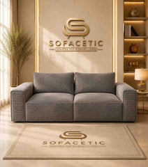Salon Jumbo Cord Fabric Sofa