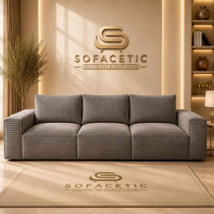 Salon Jumbo Cord Fabric Sofa