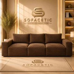 Salon Jumbo Cord Fabric Sofa