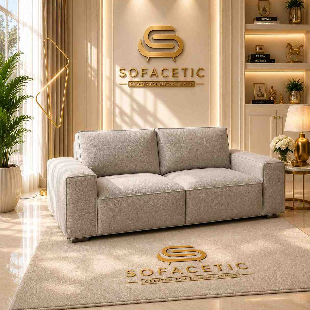 Salon Naples Fabric Sofa