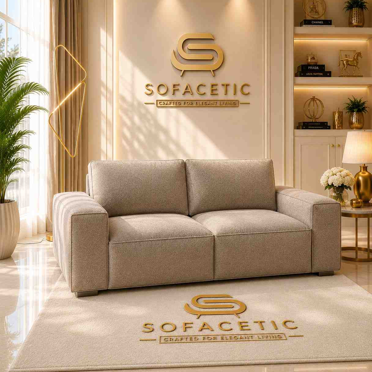Salon Naples Fabric Sofa