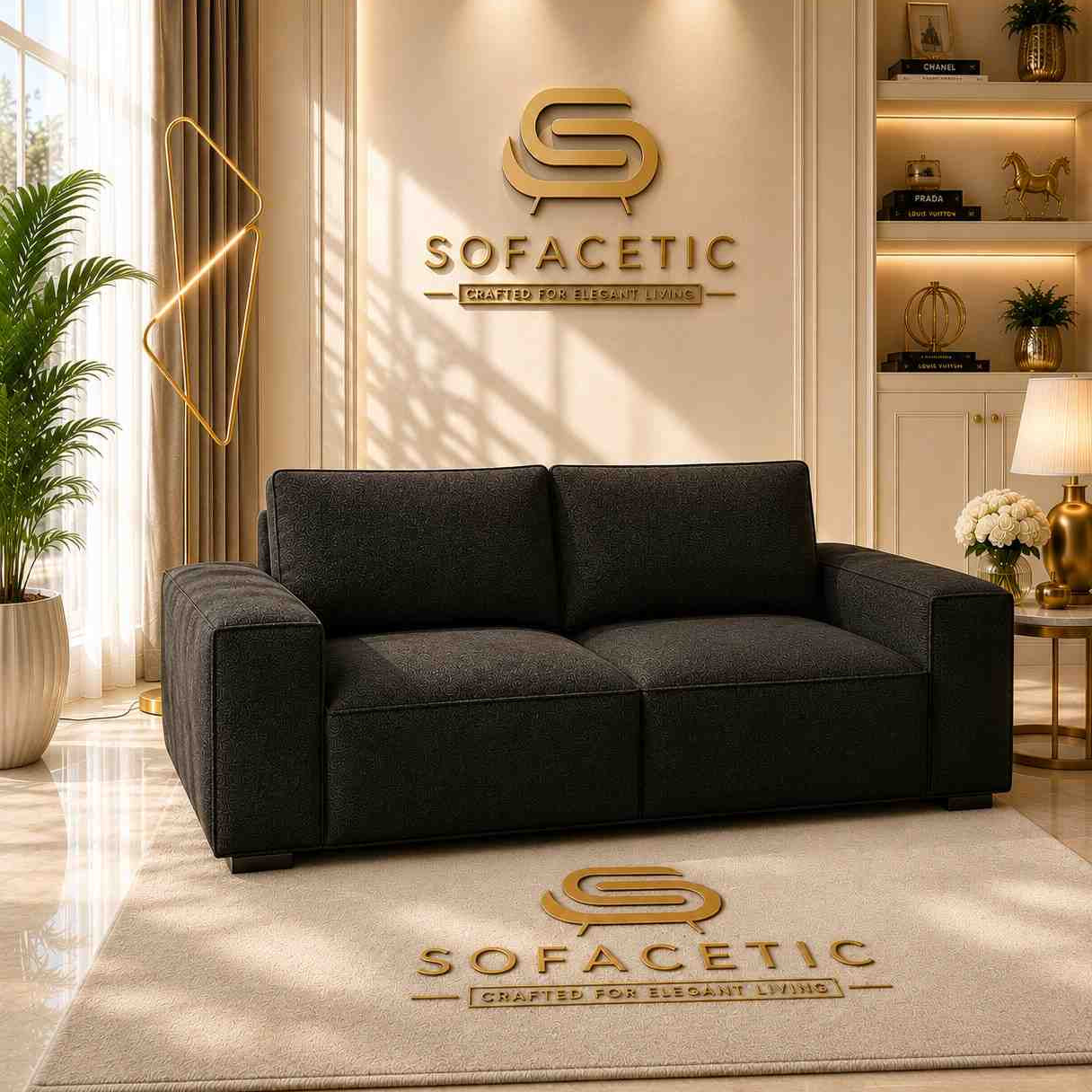 Salon Naples Fabric Sofa