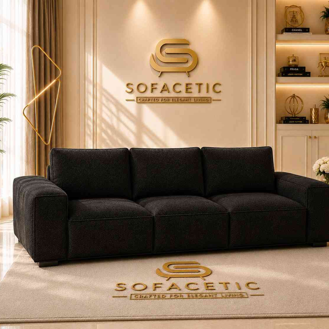 Salon Naples Fabric Sofa