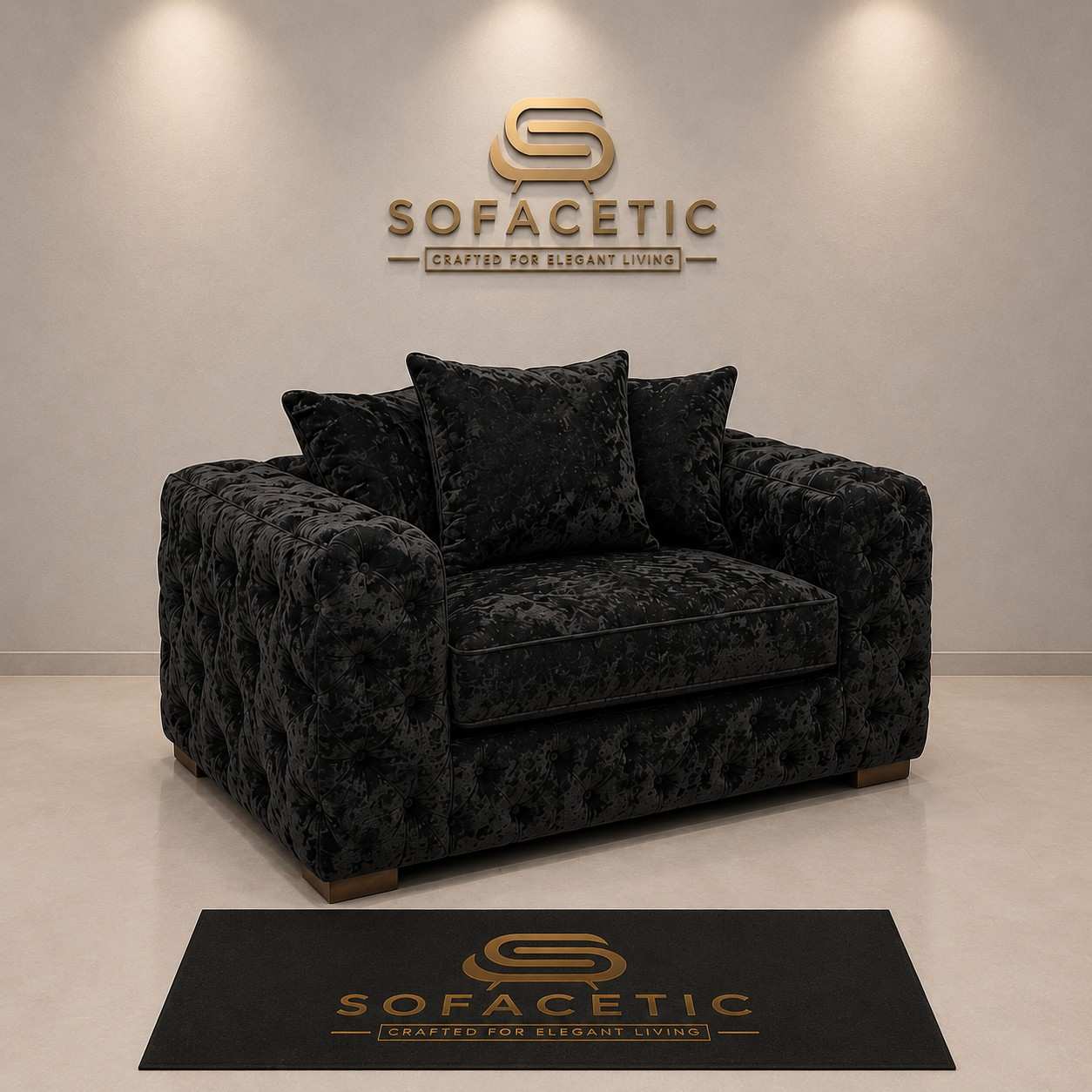 Ashton Crush velvet  Fabric Luxury Sofa Set