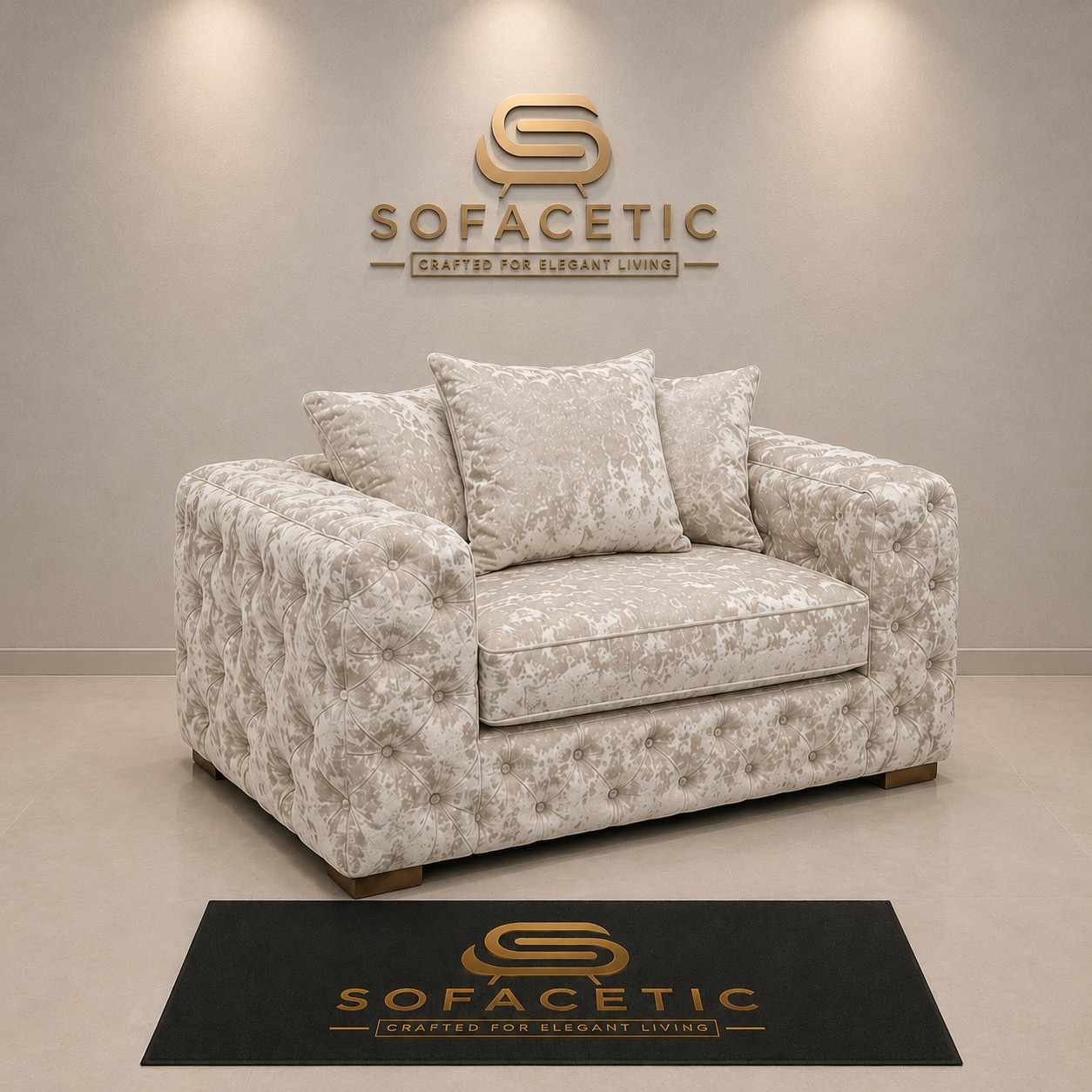 Ashton Crush velvet  Fabric Luxury Sofa Set