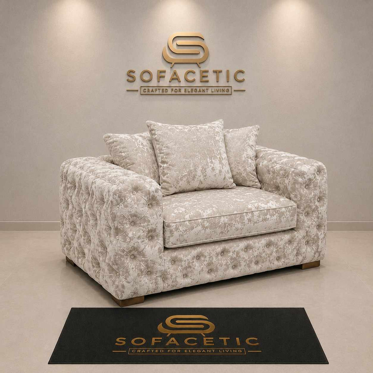 Ashton Crush velvet  Fabric Luxury Sofa Set