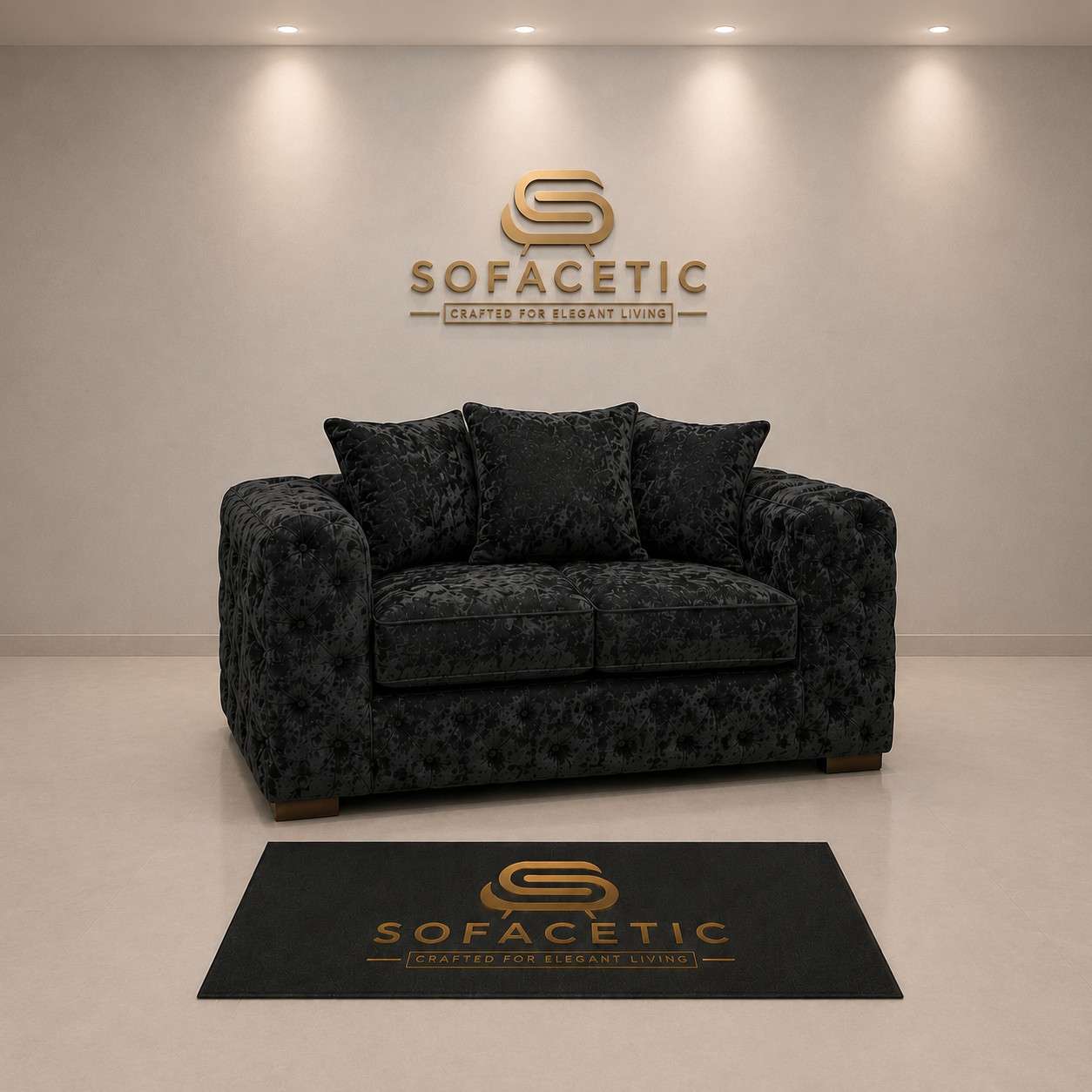 Ashton Crush velvet  Fabric Luxury Sofa Set