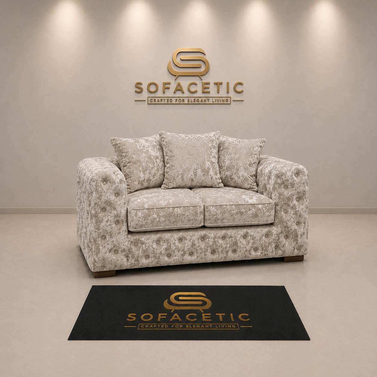 Ashton Crush velvet  Fabric Luxury Sofa Set