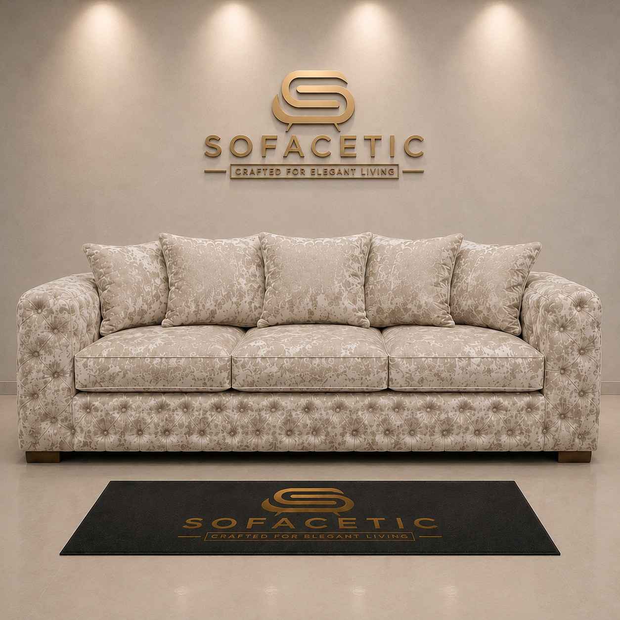 Ashton Crush velvet  Fabric Luxury Sofa Set