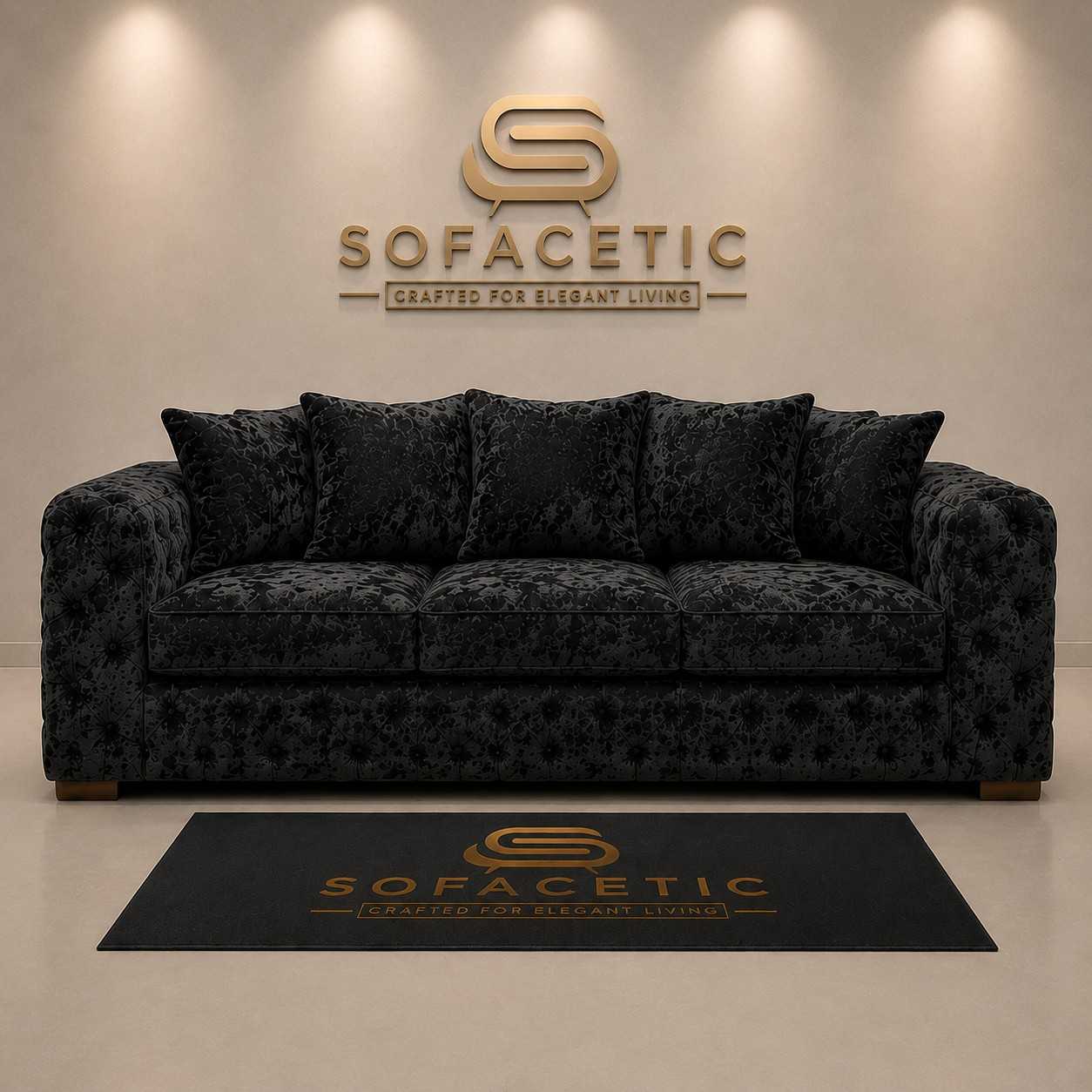 Ashton Crush velvet  Fabric Luxury Sofa Set