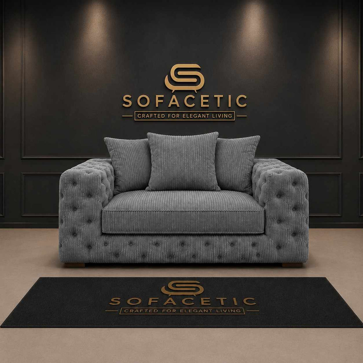 Ashton Jumbo Cord Fabric Luxury Sofa Set