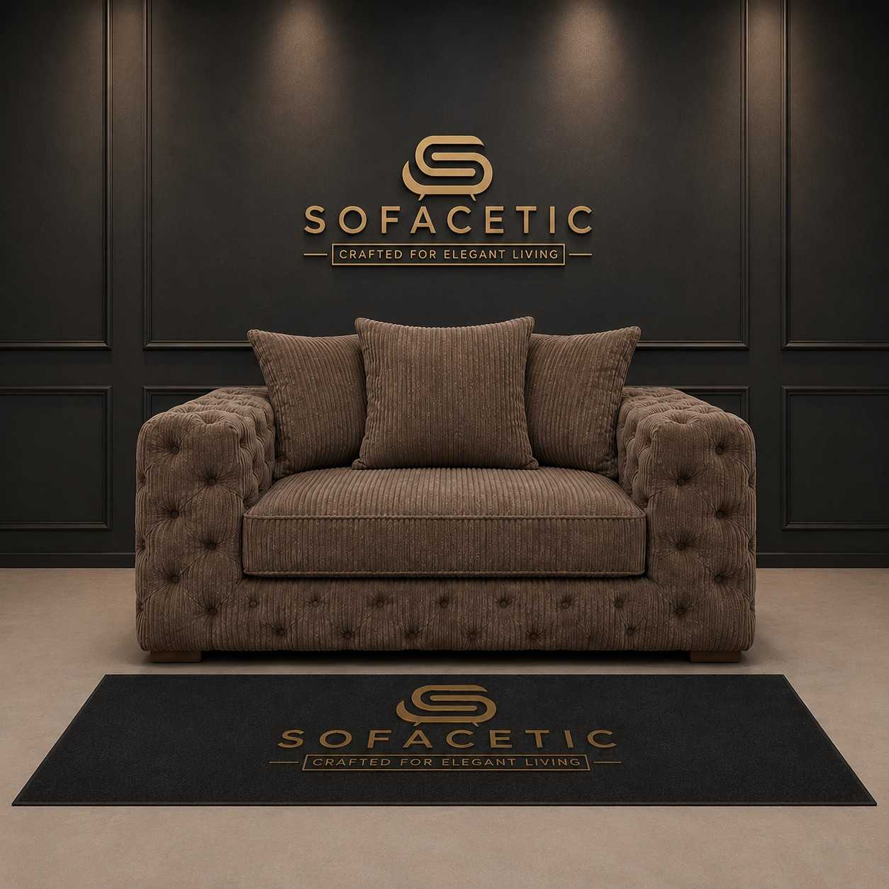 Ashton Jumbo Cord Fabric Luxury Sofa Set