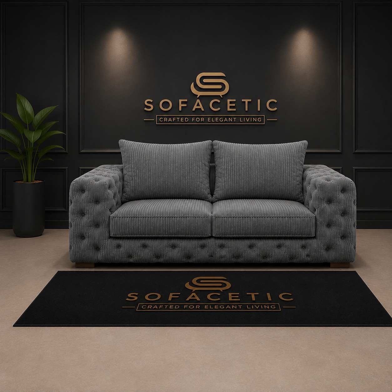 Ashton Jumbo Cord Fabric Luxury Sofa Set