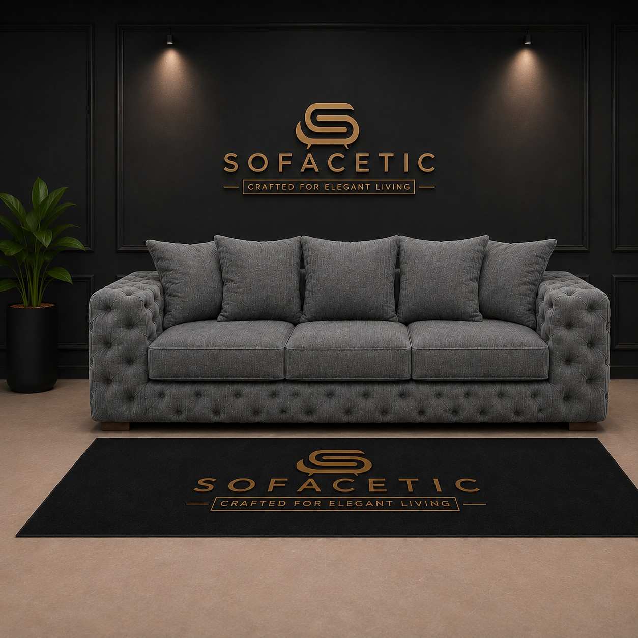 Ashton Jumbo Cord Fabric Luxury Sofa Set