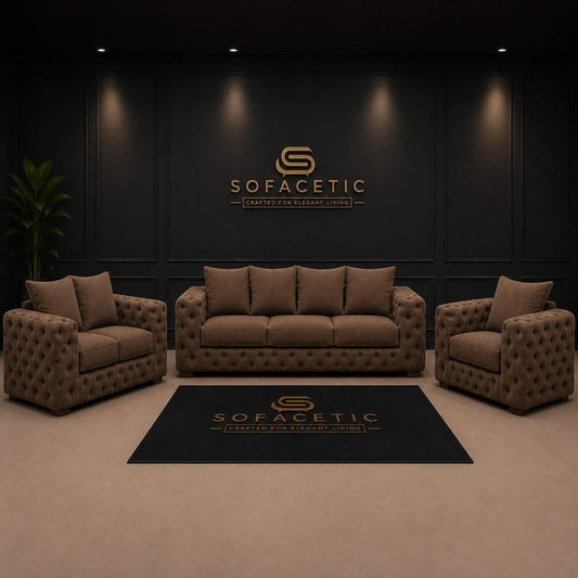 Ashton Jumbo Cord Fabric Luxury Sofa Set