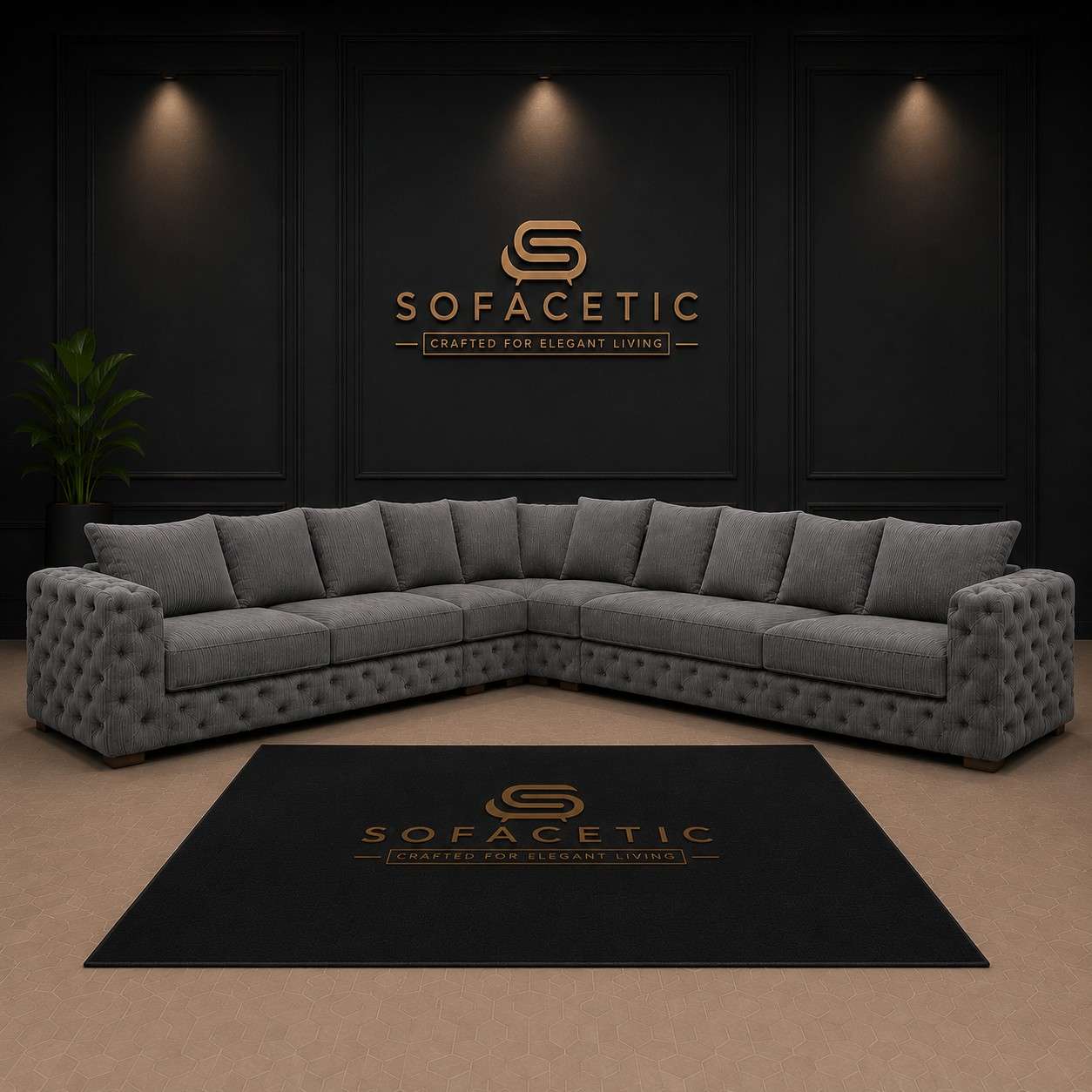 Ashton Jumbo Cord Fabric Luxury Sofa Set