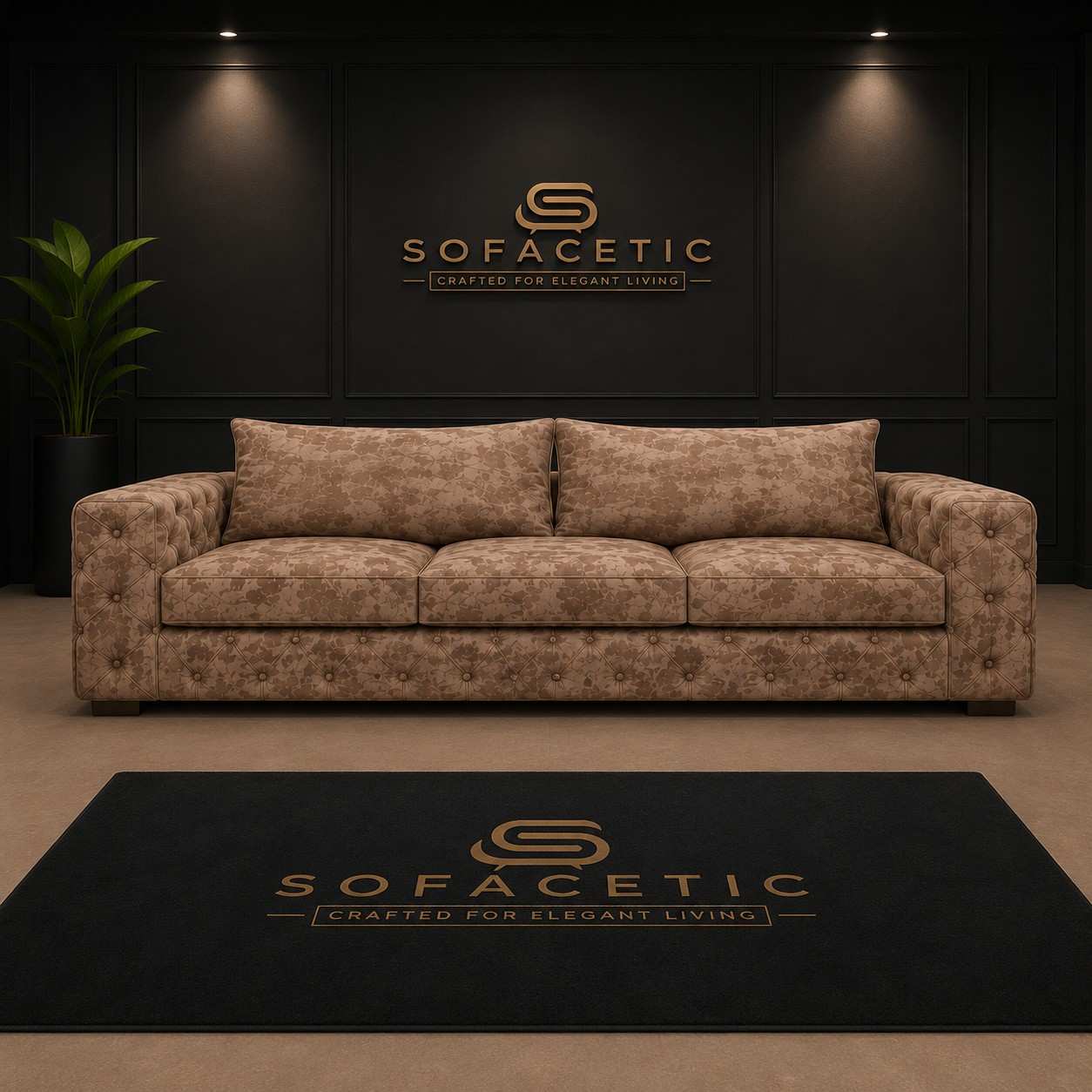 Ashton Naples Fabric Luxury Sofa Set