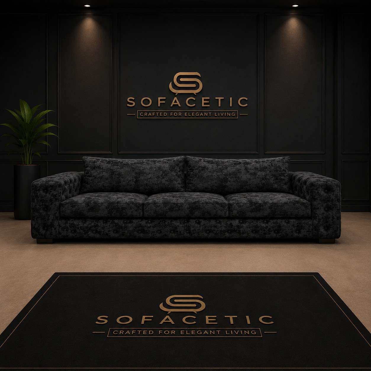 Ashton Naples Fabric Luxury Sofa Set