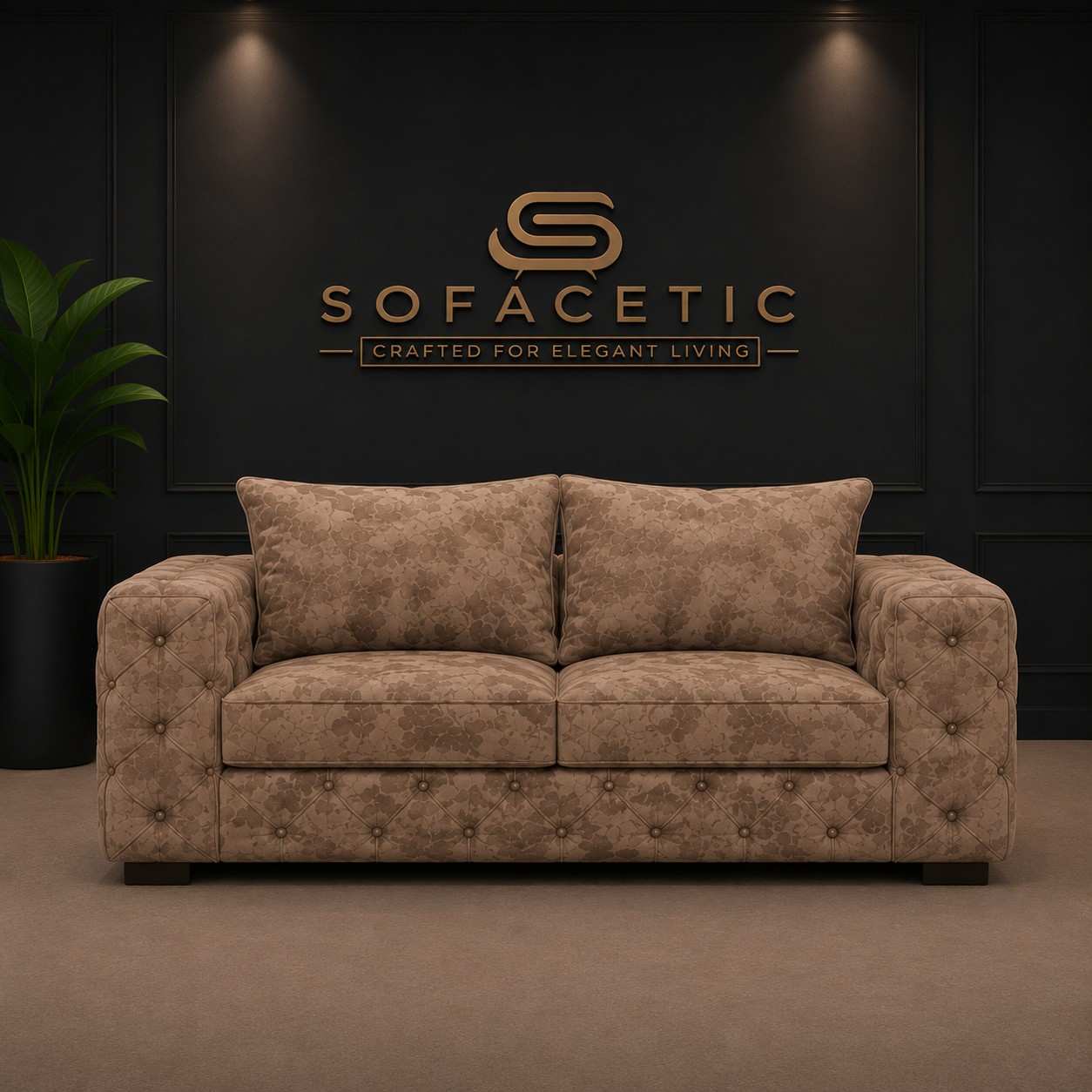 Ashton Naples Fabric Luxury Sofa Set