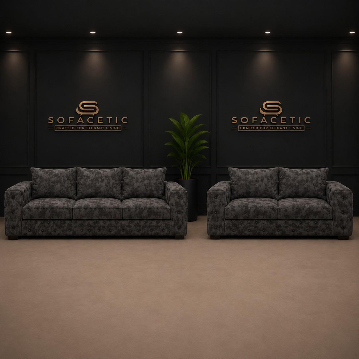 Ashton Naples Fabric Luxury Sofa Set