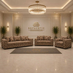 Ashton Naples Fabric Luxury Sofa Set