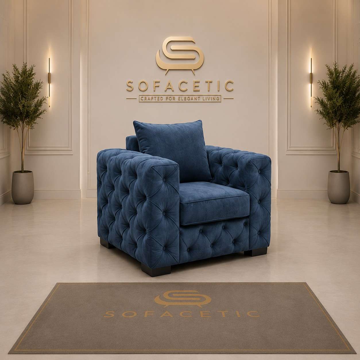 Ashton Plush velvet Luxury Sofa Set