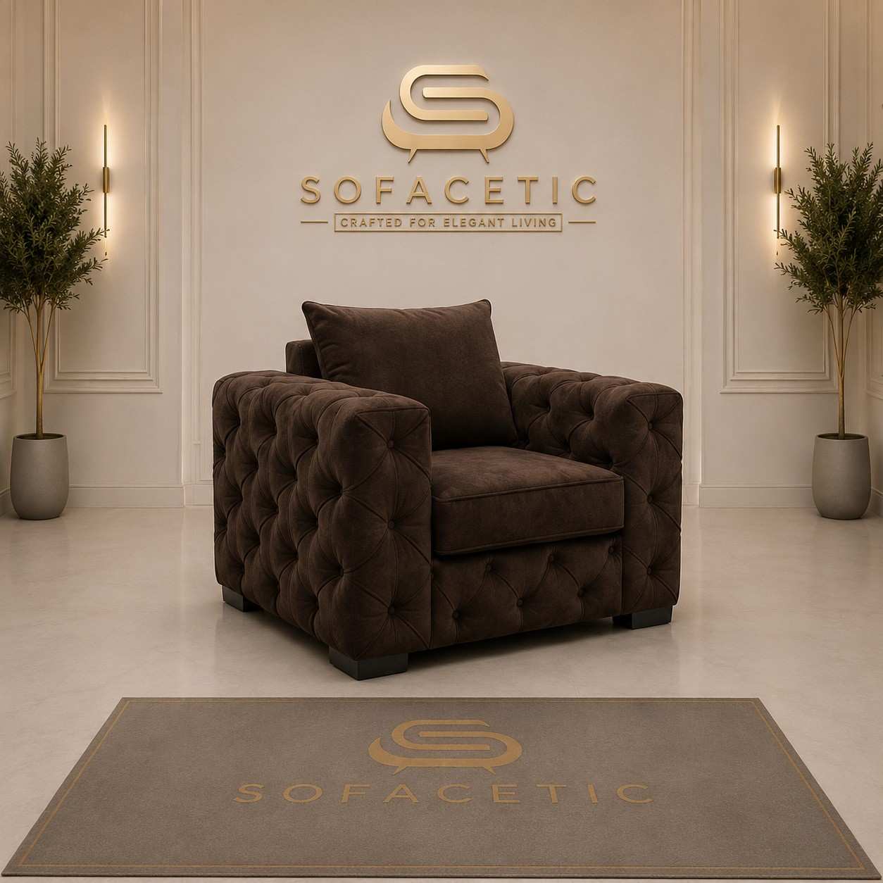 Ashton Plush velvet Luxury Sofa Set