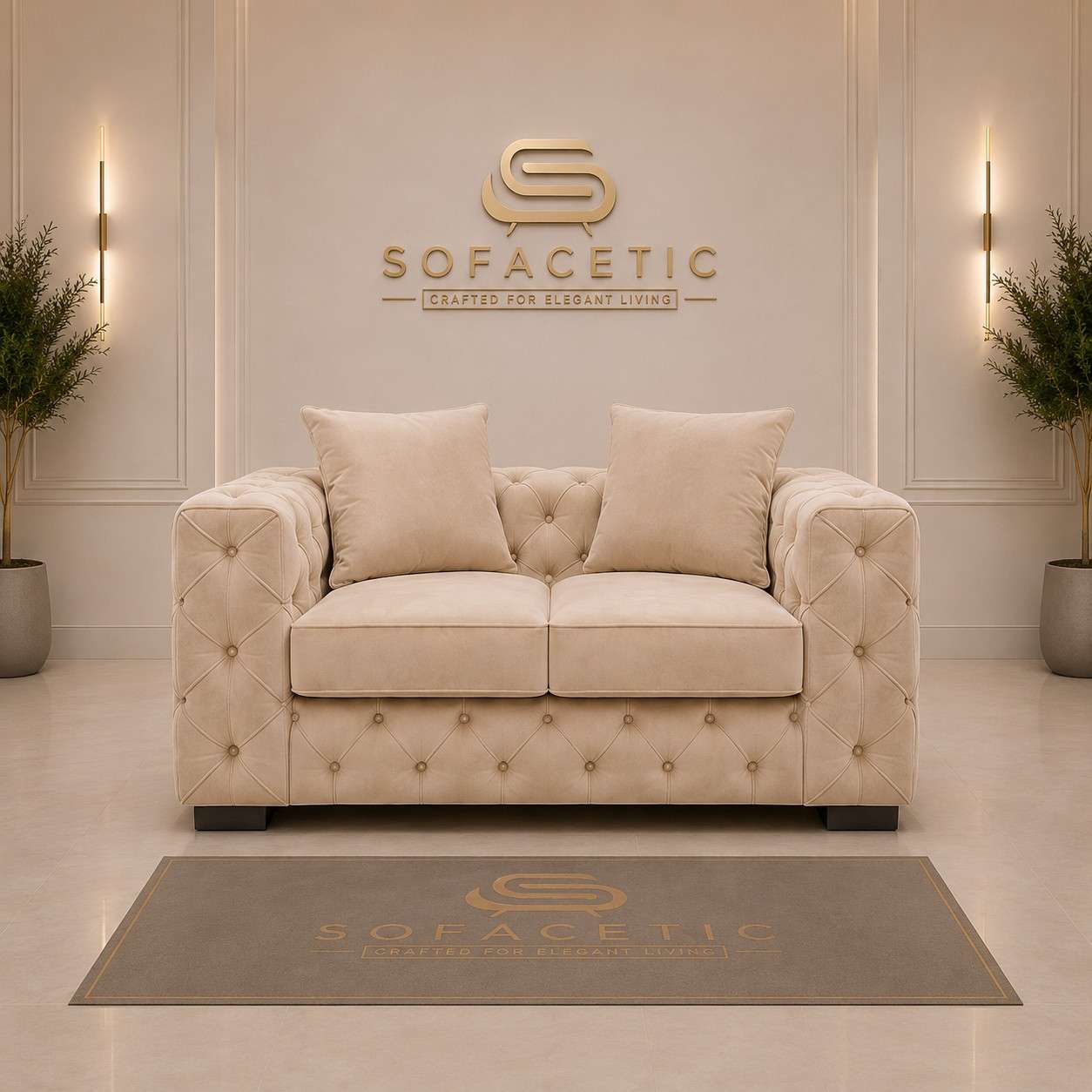 Ashton Plush velvet Luxury Sofa Set