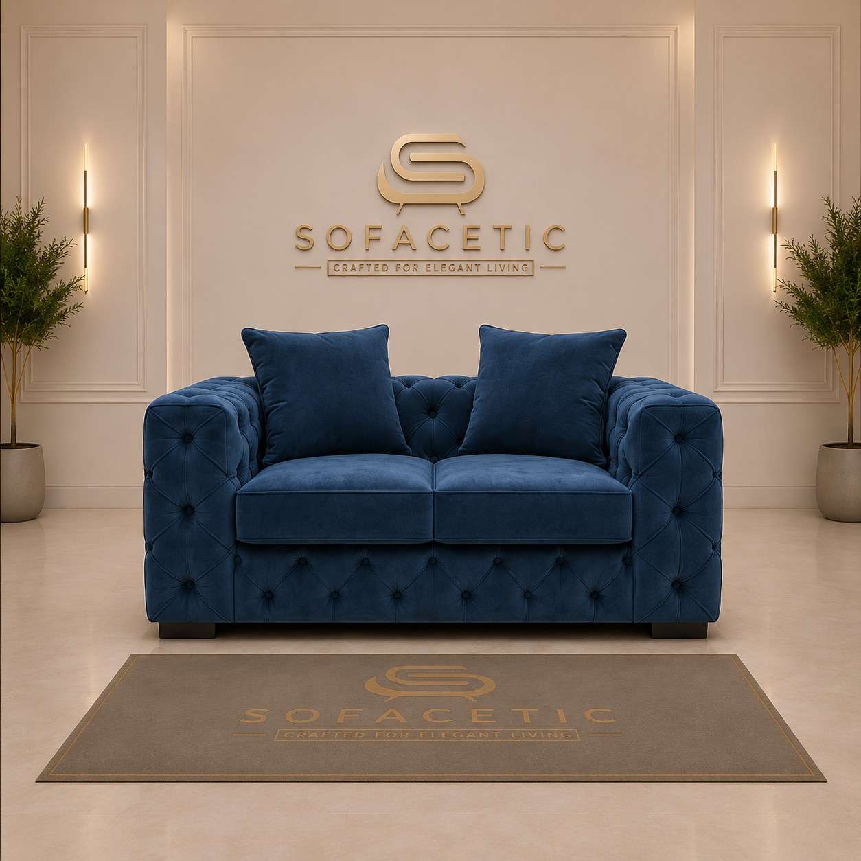 Ashton Plush velvet Luxury Sofa Set