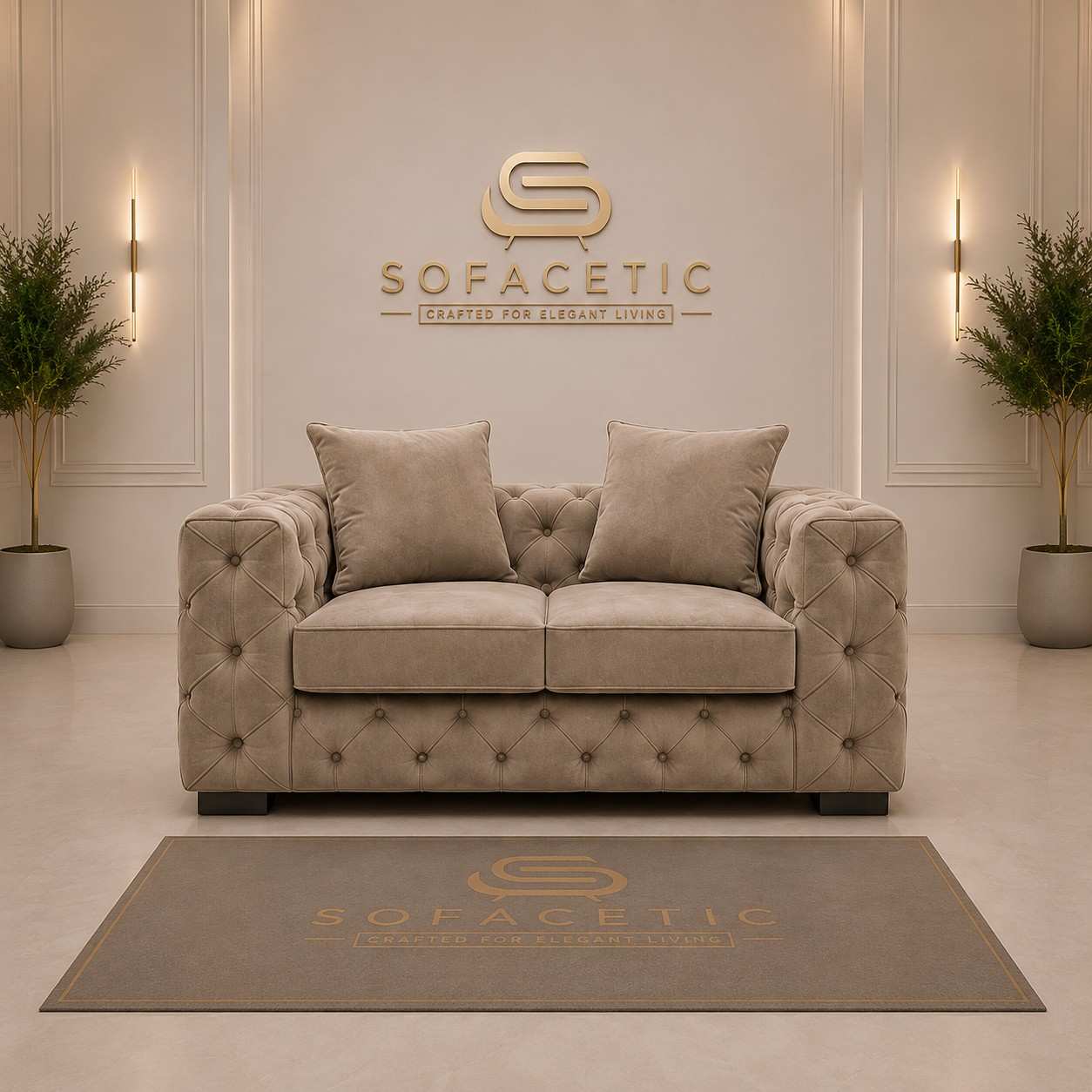 Ashton Plush velvet Luxury Sofa Set
