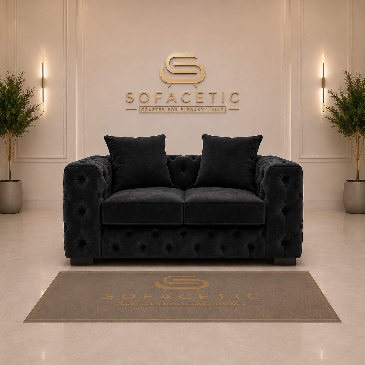 Ashton Plush velvet Luxury Sofa Set